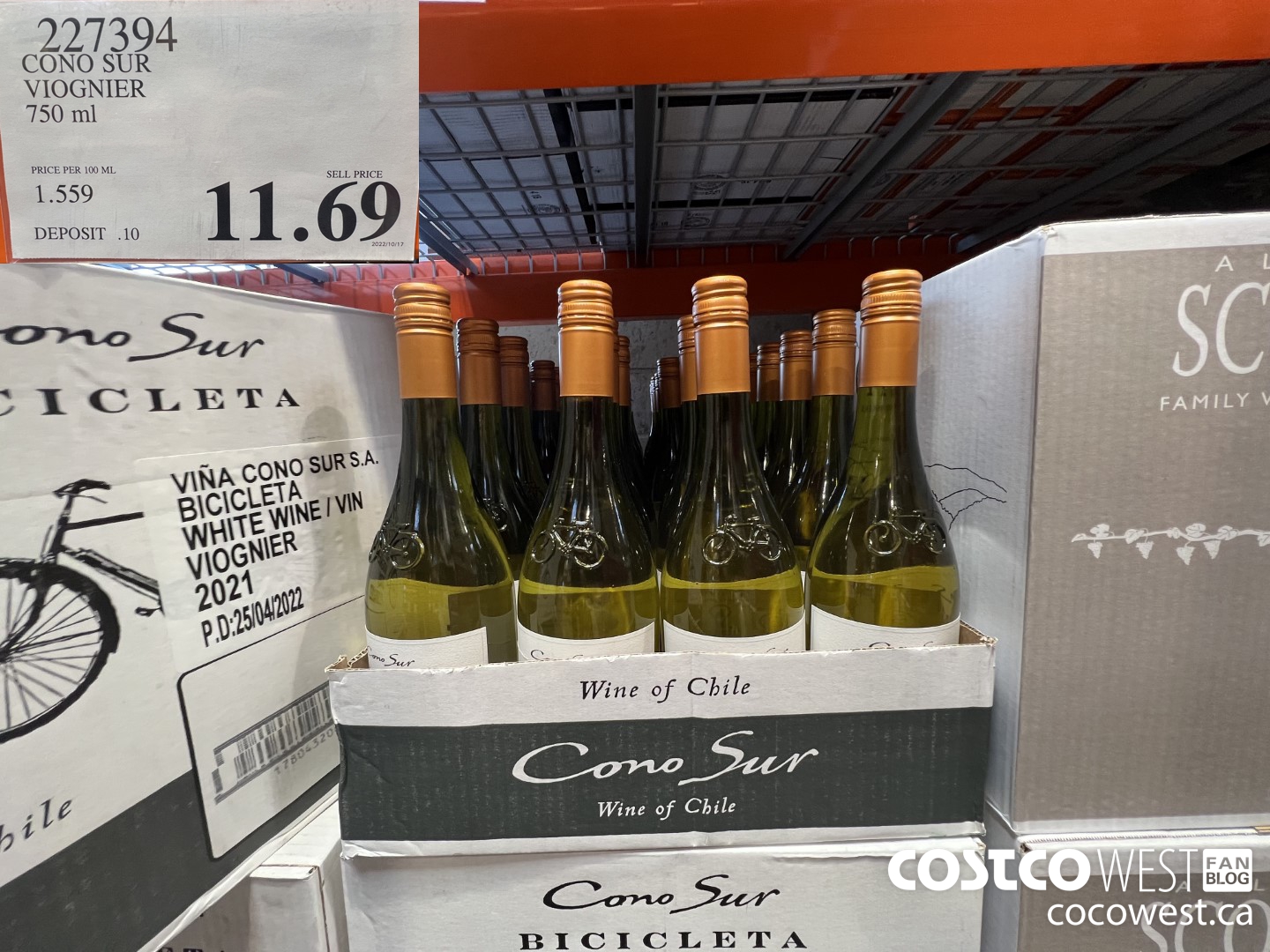 227394 CONO SUR VIOGNIER 750 ML $11.69
