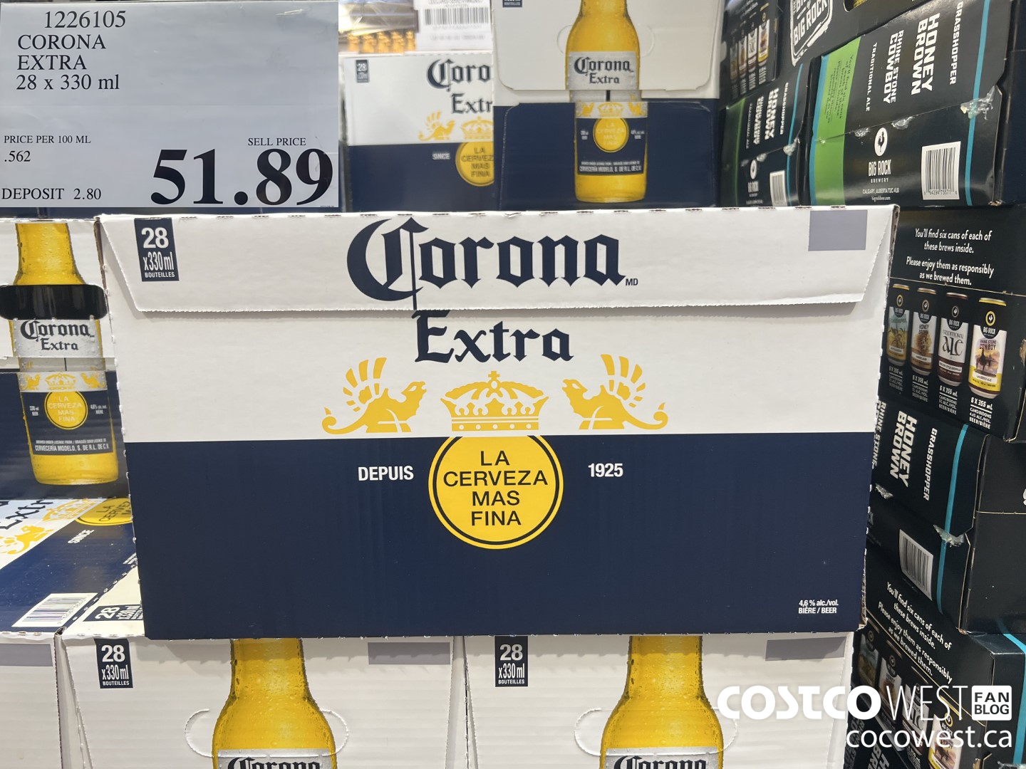 1226105 CORONA EXTRA 28 X 330 ML $51.89