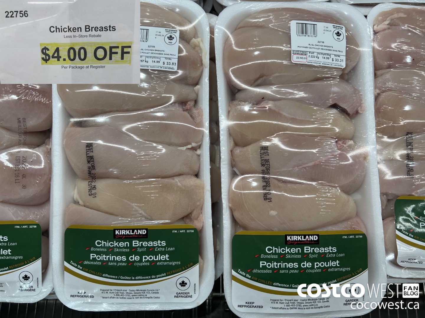 22756 Chicken Breasts  ($4.00 INSTANT SAVINGS)