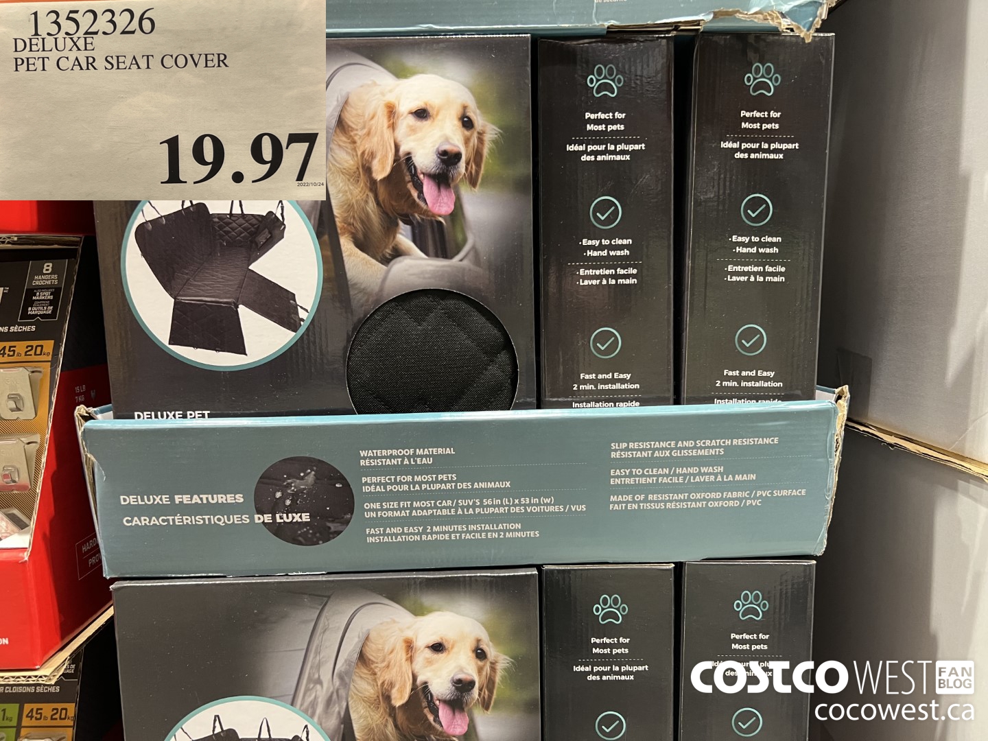 1352326 DELUXE PET CAR SEAT COVER  $19.97