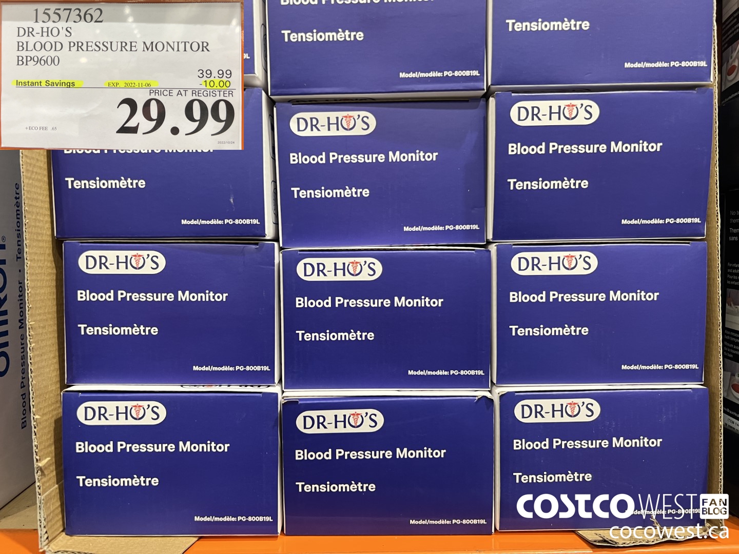 1557362 DR-HO'S BLOOD PRESSURE MONITOR BP9600 ($10.00 INSTANT SAVINGS EXPIRES ON 2022-11-06) $29.99