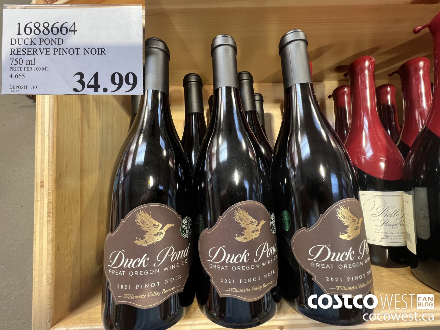 1688664 DUCK POND RESERVE PINOT NOIR 750 ML $34.99