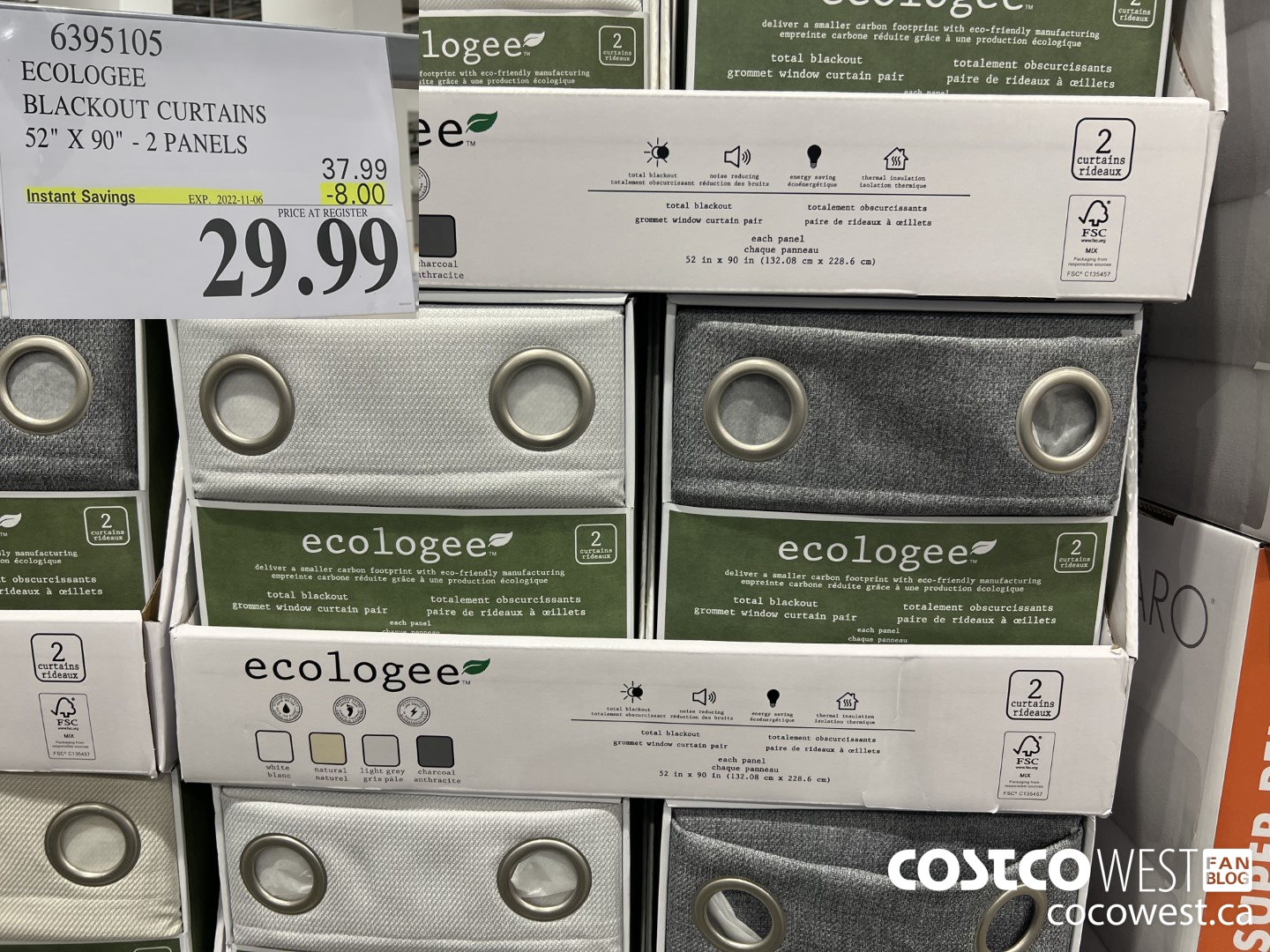 6395105 ECOLOGEE BLACKOUT CURTAINS 52