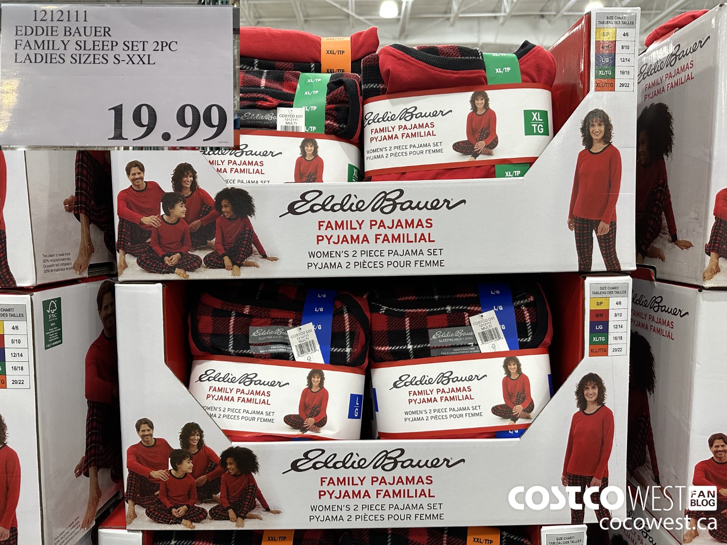 1212111 EDDIE BAUER FAMILY SLEEP SET 2PC LADIES SIZES S-XXL $19.99