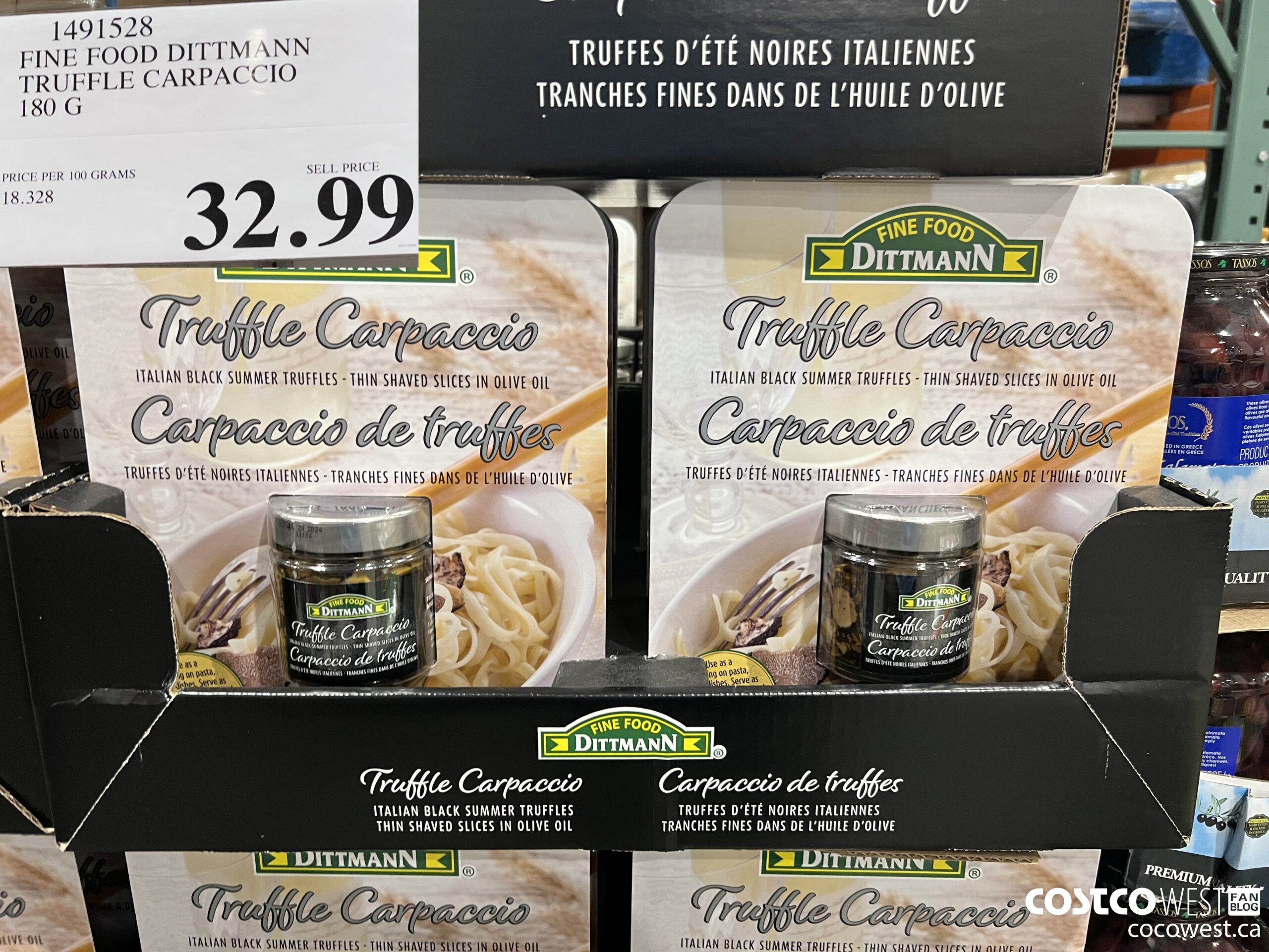 1491528 FINE FOODS DITTMANN TRUFFLE CARPACCIO 180 G $32.99