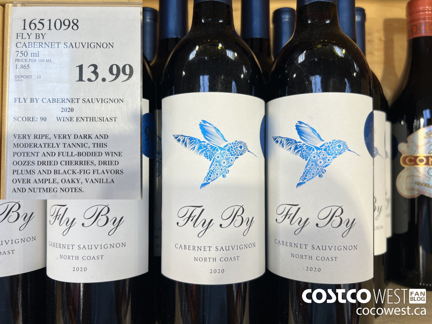 1651098 FLY BY CABERNET SAUVIGNON 750 ML $13.99