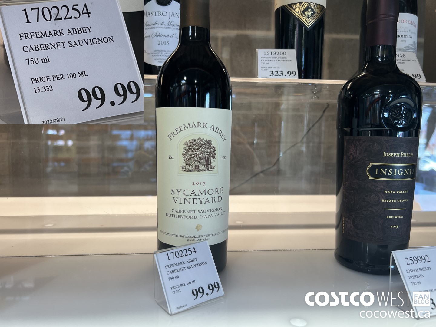 1702254 FREEMARK ABBEY CABERNET SAUVIGNON 750 ML $99.99