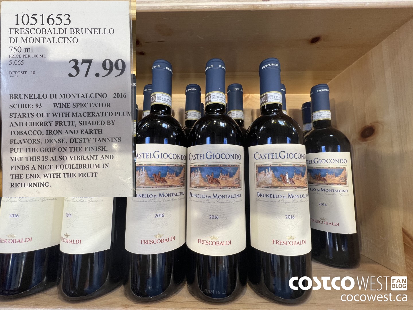 1051653 FRESCOBALDI BRUNELLO DI MONTALCINO 750 ML $37.99