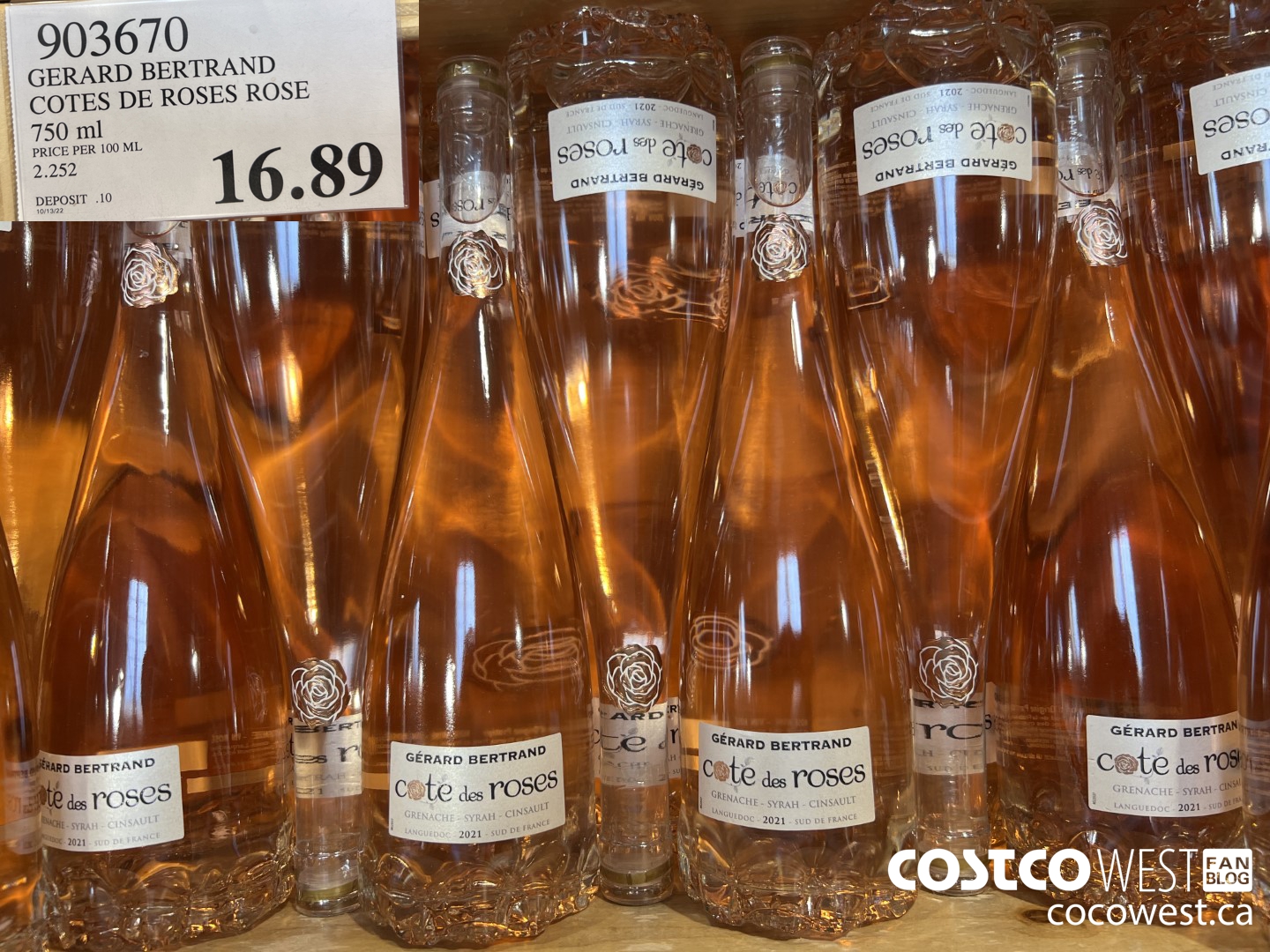 903670 GERARD BERTRAND COTES DE ROSES ROSE 750 ML $16.89