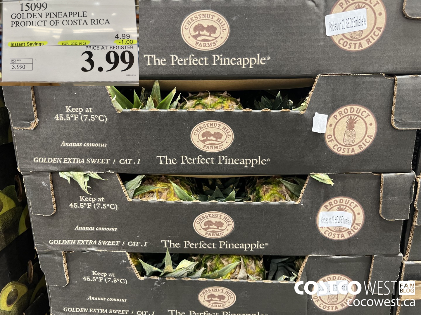 15099 GOLDEN PINEAPPLE PRODUCT OF COSTA RICA ($1.00 INSTANT SAVINGS EXPIRES ON 2022-10-28) $3.99