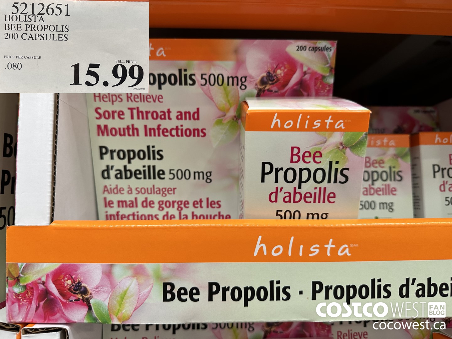5212651 HOLISTA BEE PROPOLIS 200 CAPSULES $15.99