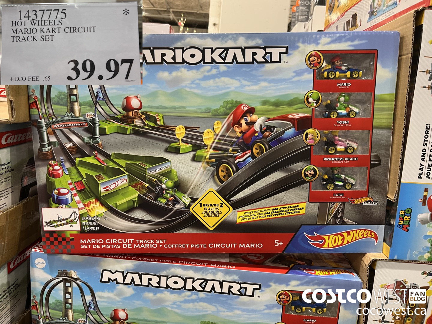 1437775 HOT WHEELS MARIO KART CIRCUIT TRACK SET $39.97