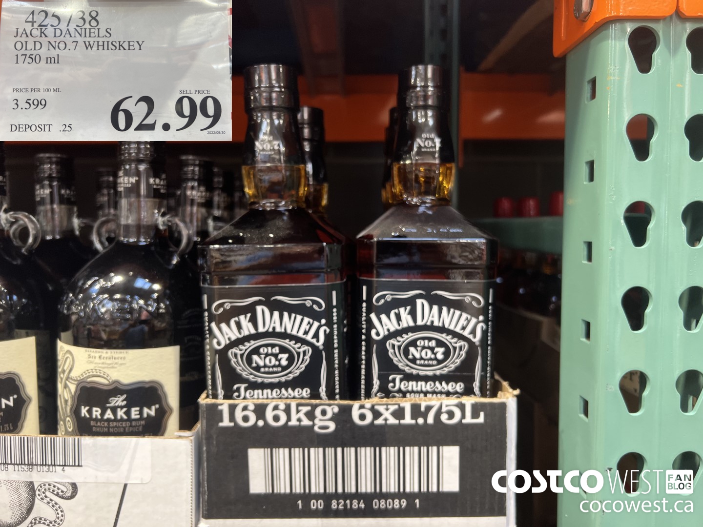 425738 JACK DANIELS OLD NO. 7 WHISKEY 1750 ML $62.99