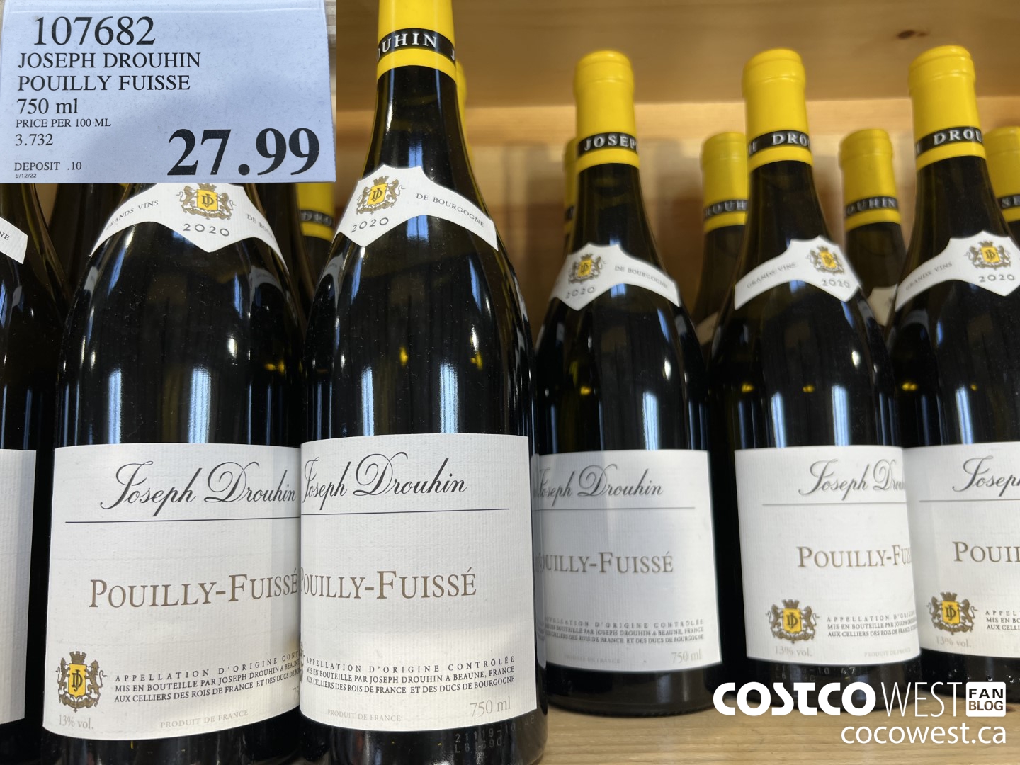 107682 JOSEPH DROUHIN POUILLY FUISSE 750 ML $27.99