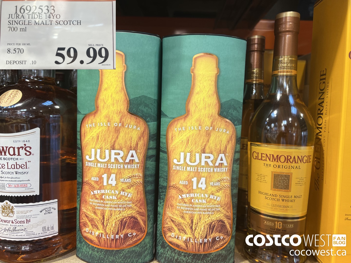 1692533 JURA TIDE 14YO SINGLE MALT SCOTCH 700 ML $59.99
