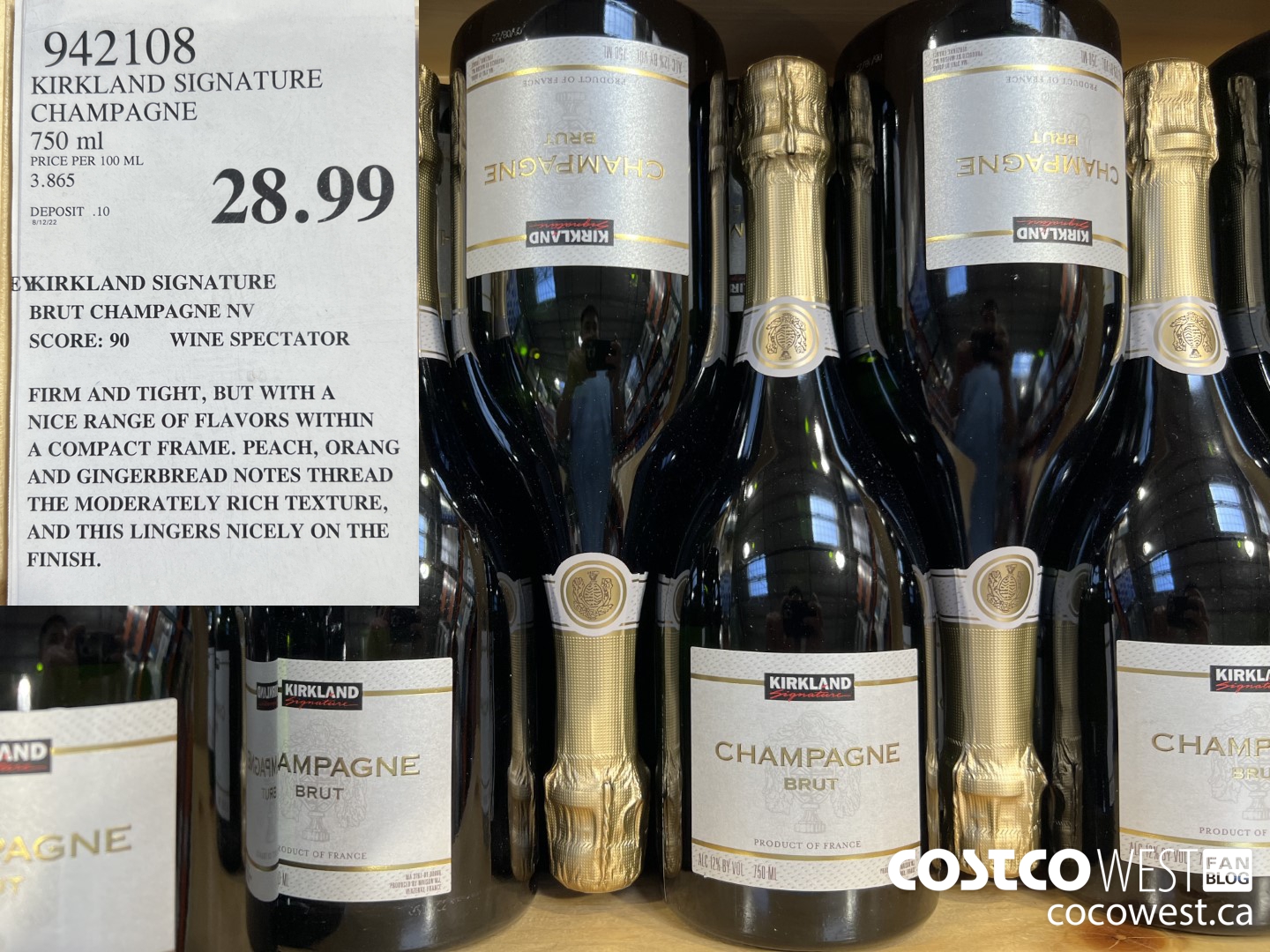 942108 KIRKLAND SIGNATURE CHAMPAGNE 750 ML $28.99