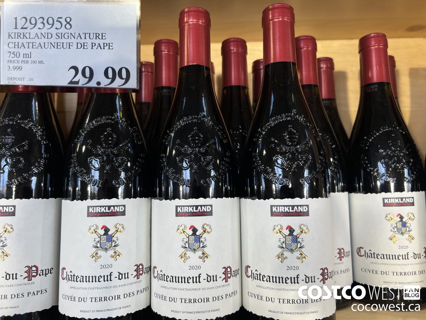 1293958 KIRKLAND SIGNATURE CHATEAUNEUF DE PAPE 750 ML $29.99