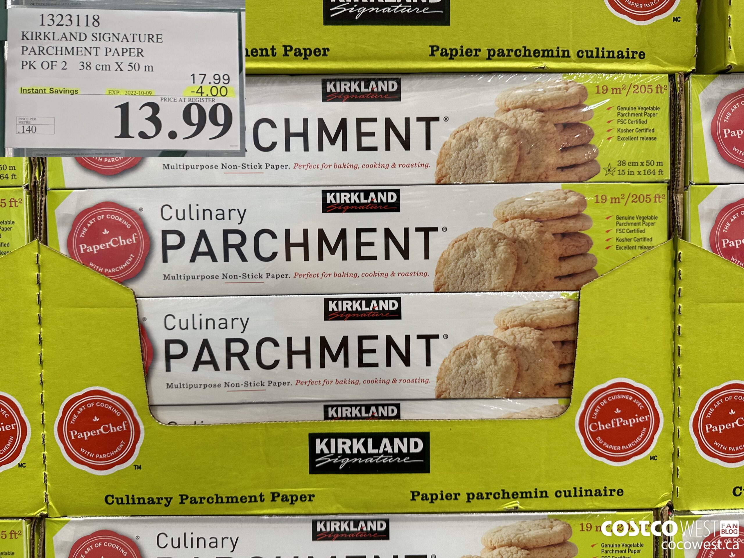 Kirkland Signature Culinary Non Stick Parchment Paper 38 cm x 50m (one Pack)