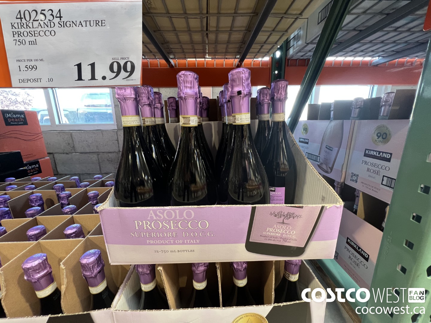 402534 KIRKLAND SIGNATURE PROSECCO 750 ML $11.99