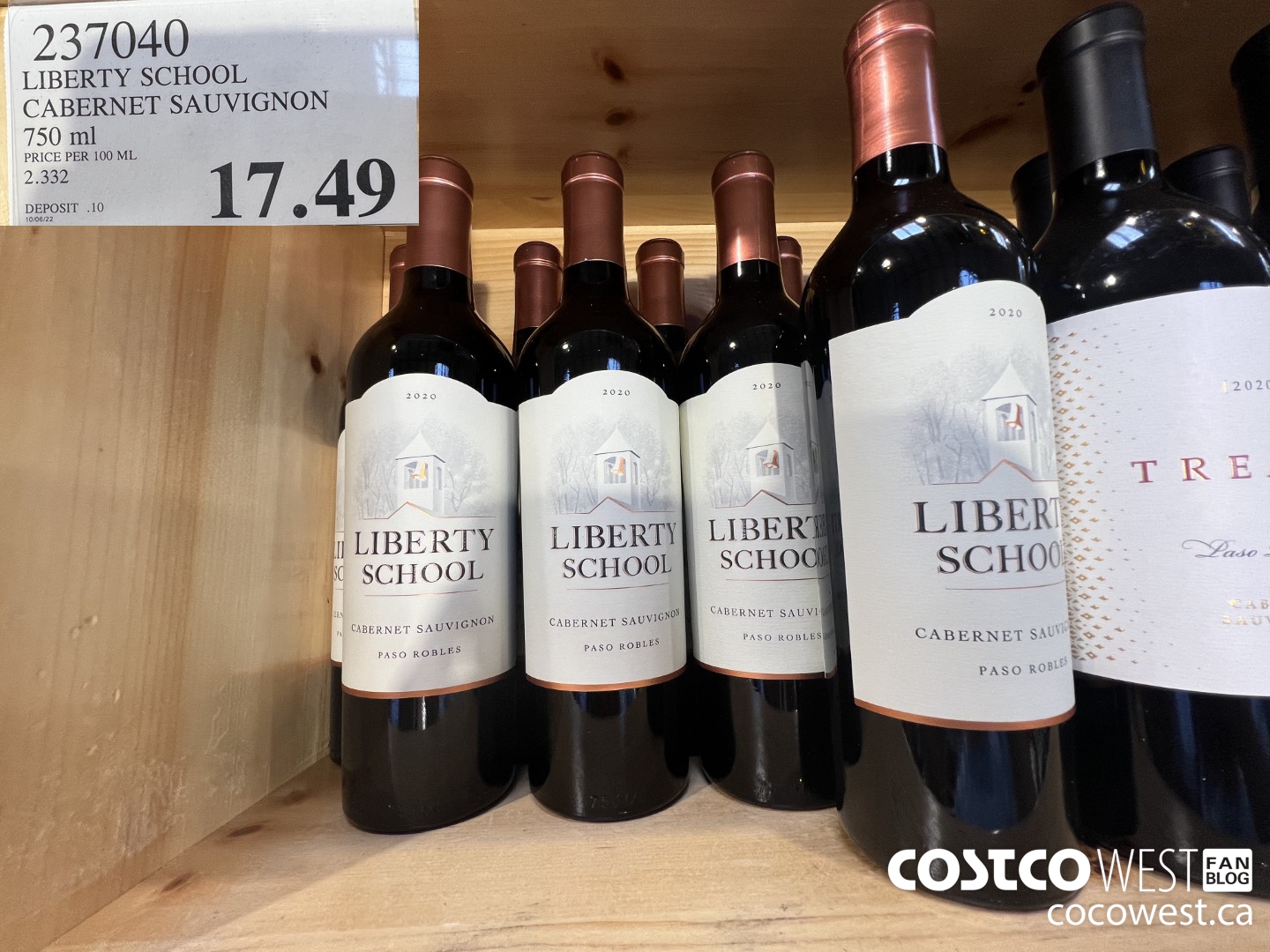 237040 LIBERTY SCHOOL CABERNET SAUVIGNON 750 ML $17.49