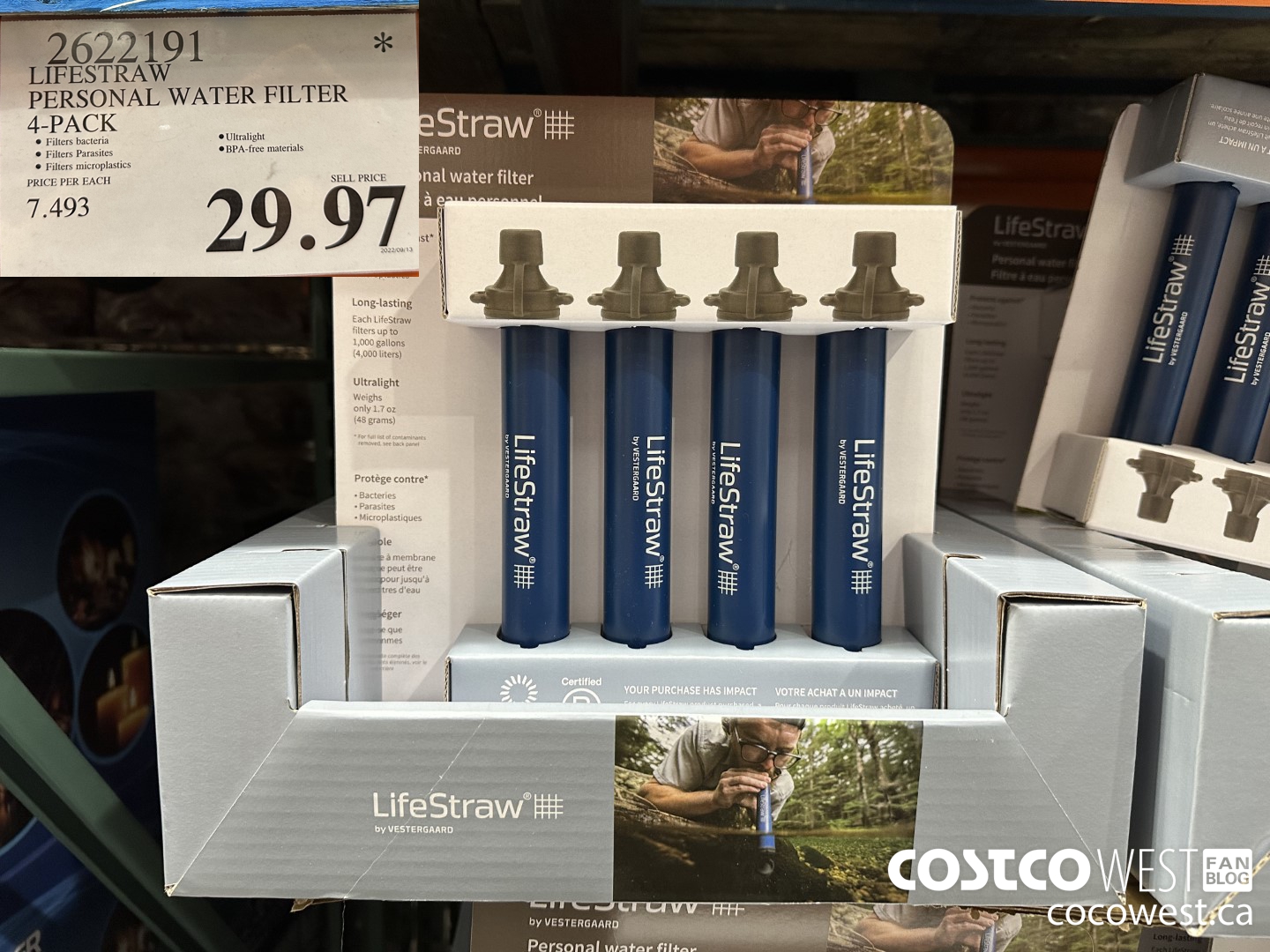 2622191 LIFESTRAW PERSONAL WATER FILTER 4-PACK $29.97