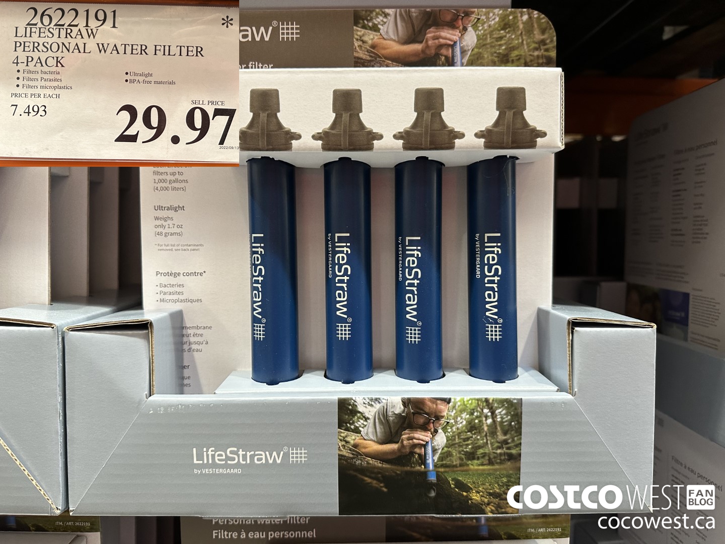 2622191 LIFESTRAW PERSONAL WATER FILTER 4-PACK $29.97