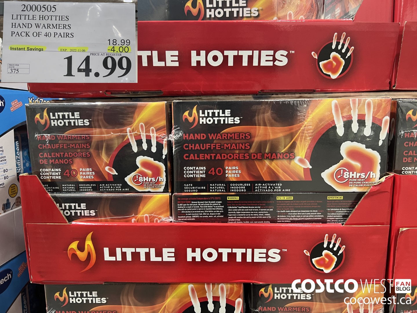 2000505 LITTLE HOTTIES HAND WARMERS PACK OF 40 PAIRS ($4.00 INSTANT SAVINGS EXPIRES ON 2022-11-06) $14.99