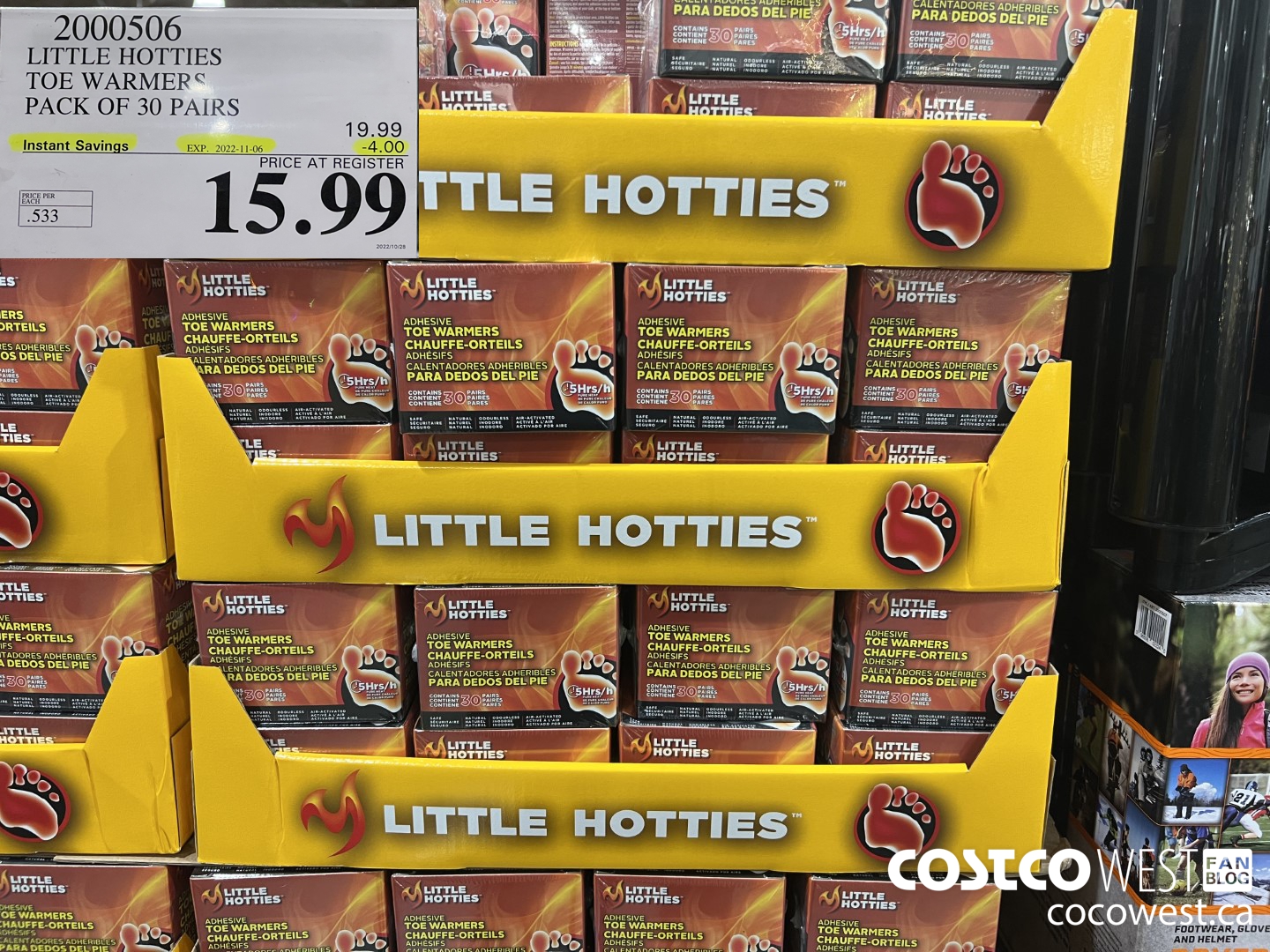 2000506 LITTLE HOTTIES TOE WARMERS PACK OF 30 PAIRS ($4.00 INSTANT SAVINGS EXPIRES ON 2022-11-06) $15.99