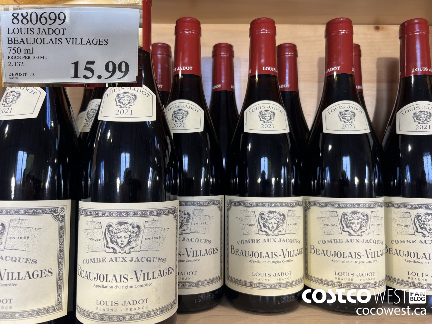 880699 LOUIS JADOT BEAUJOLAIS VILLAGES 750 ML $15.99