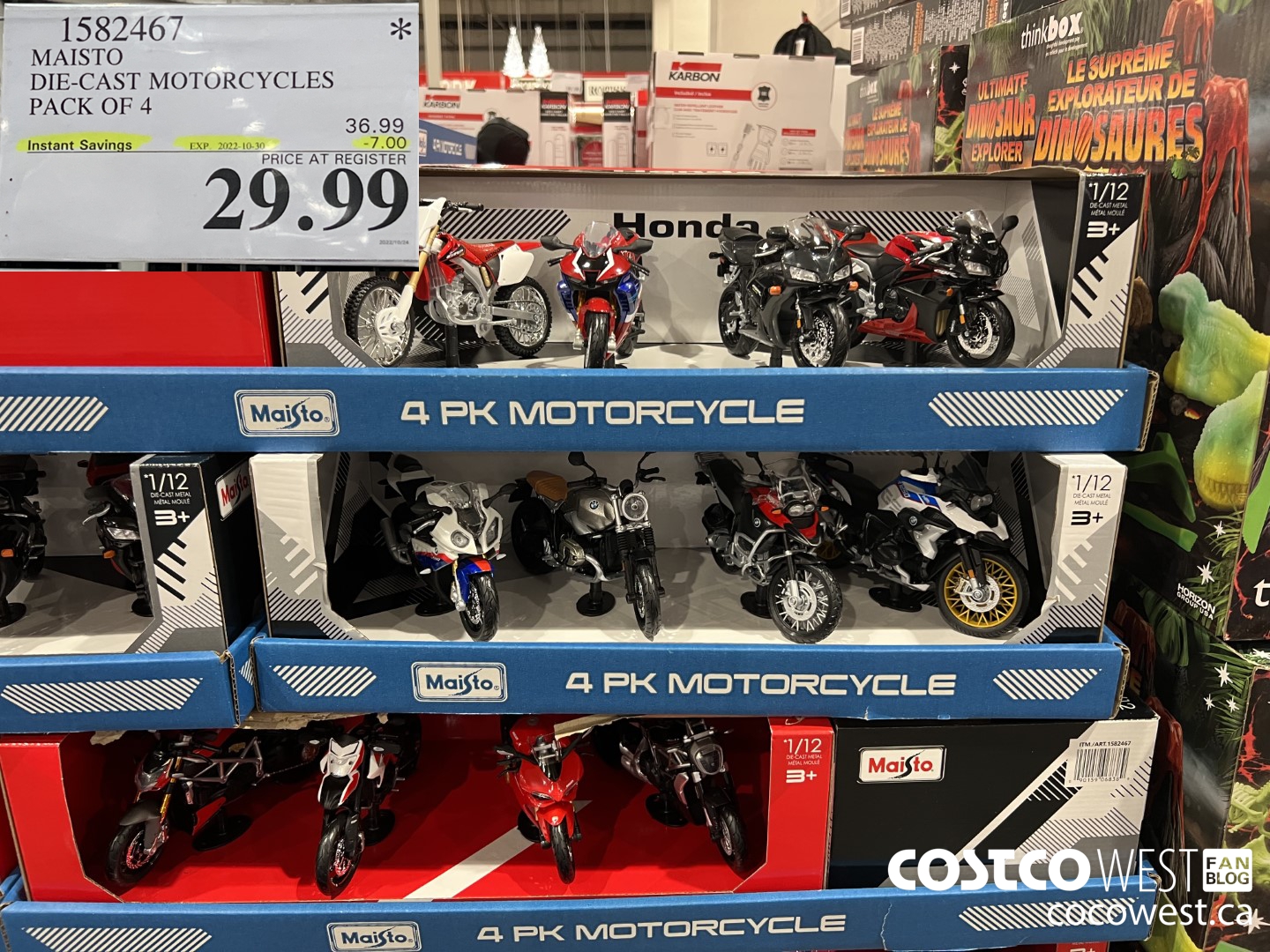 1582467 MAISTO DIE-CAST MOTORCYCLES PACK OF 4 ($7.00 INSTANT SAVINGS EXPIRES ON 2022-10-30) $29.99