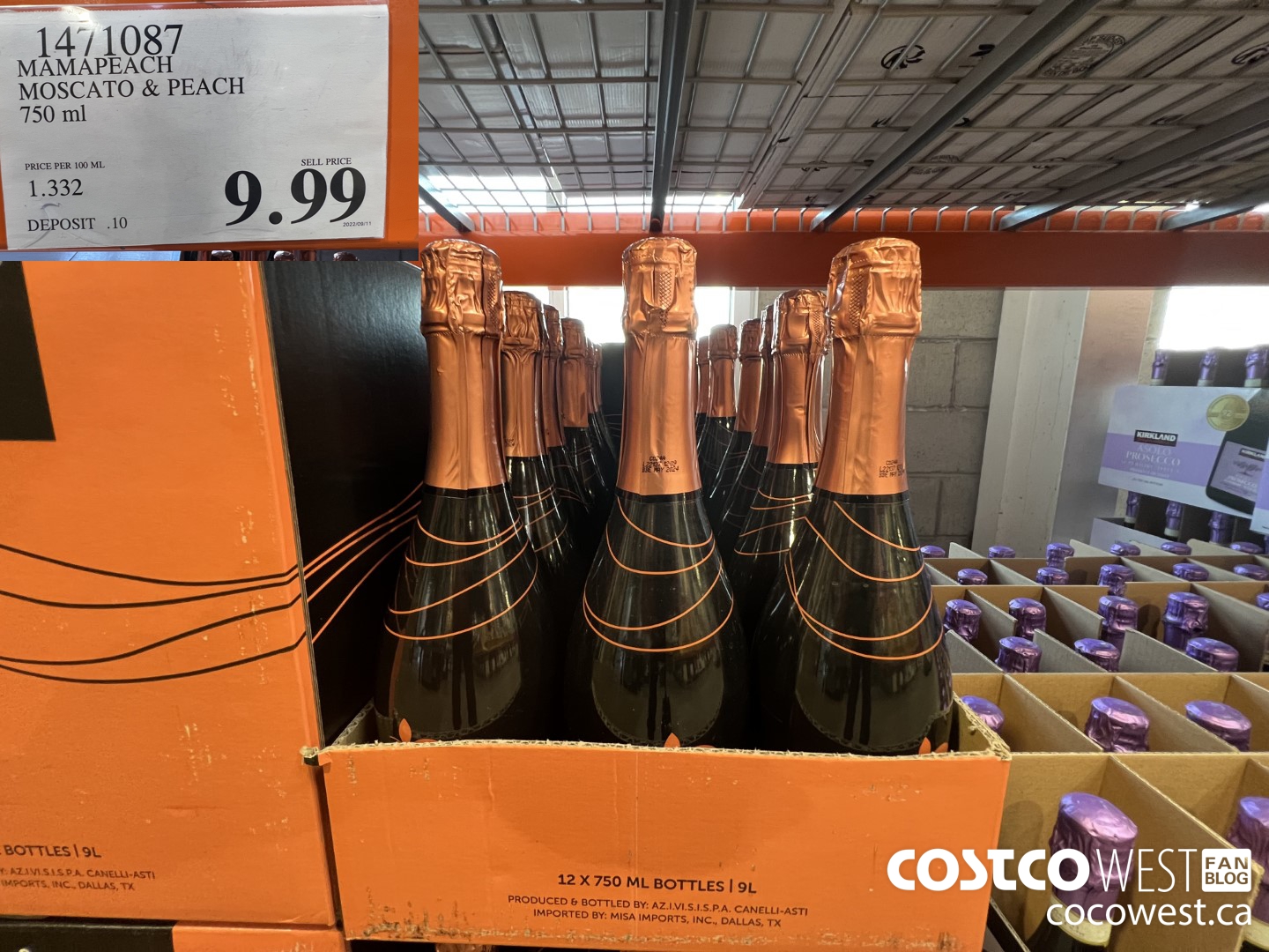 1471087 MAMAPEACH MOSCATO & PEACH 750 ML $9.99