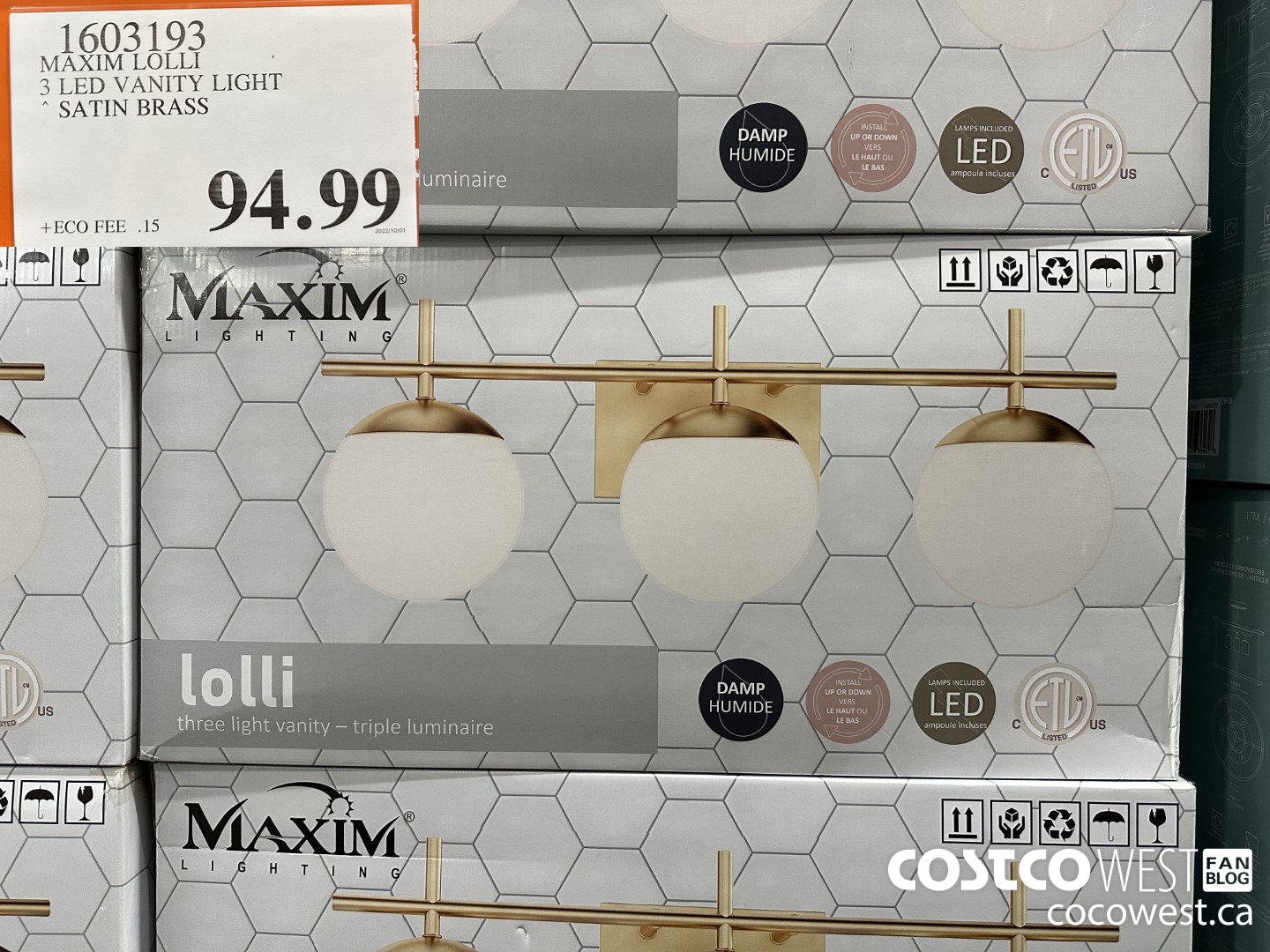 costco vanity light