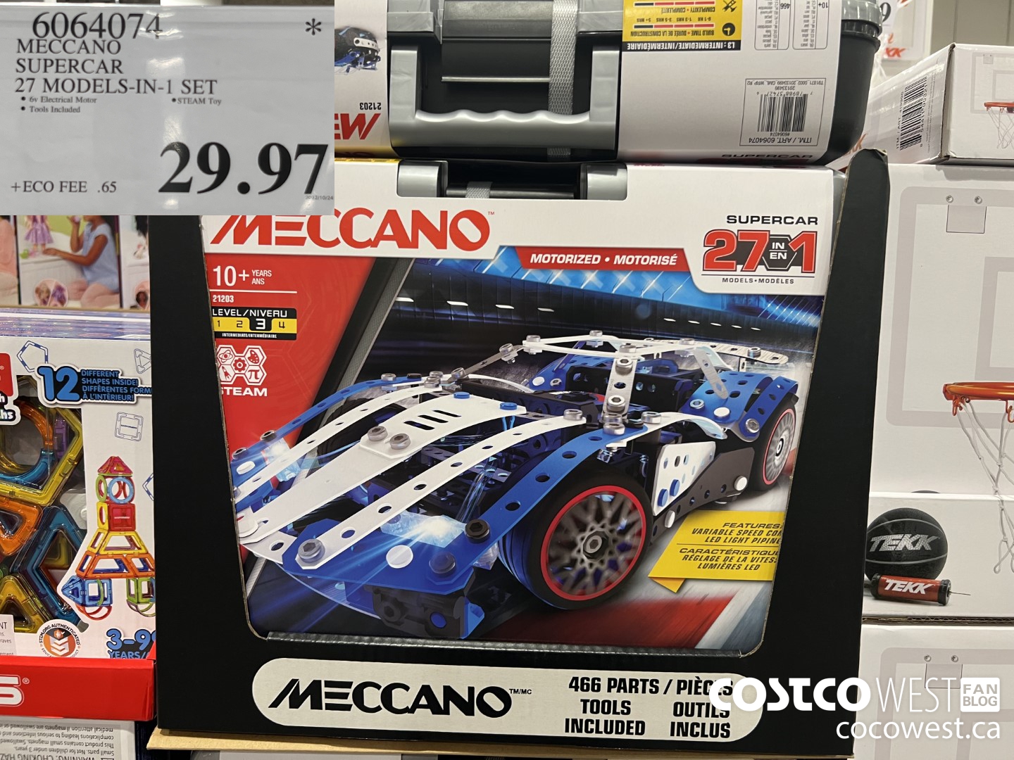 6064074 MECCANO SUPERCAR 27 MODELS-IN-1 SET $29.97