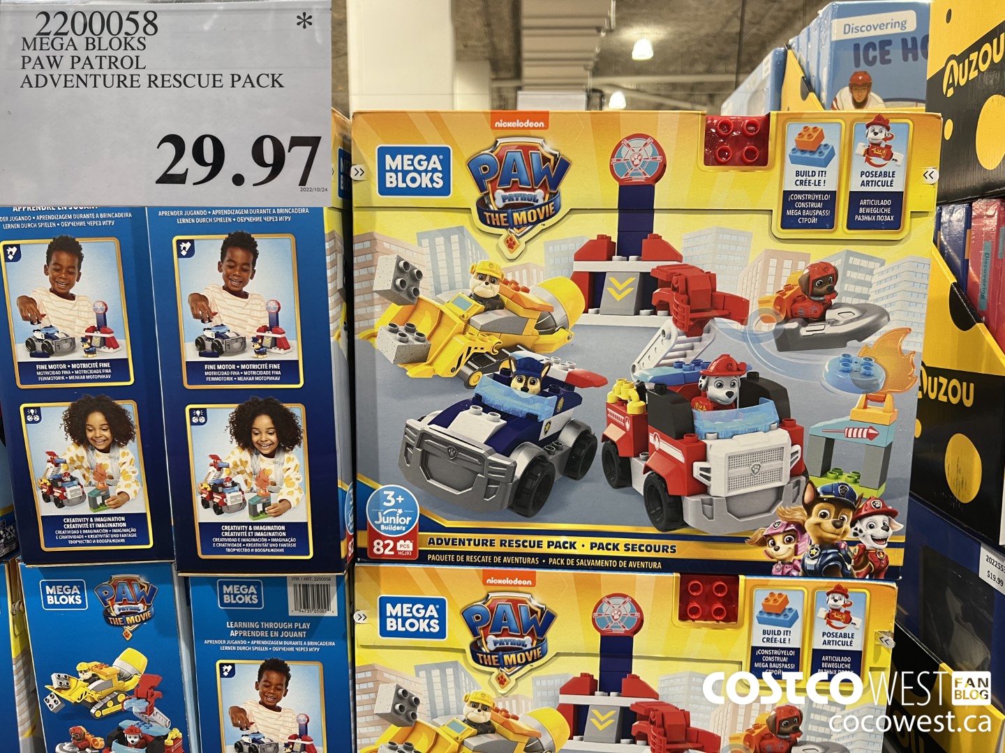 2200058 MEGA BLOKS PAW PATROL ADVENTURE RESCUE PACK $29.97