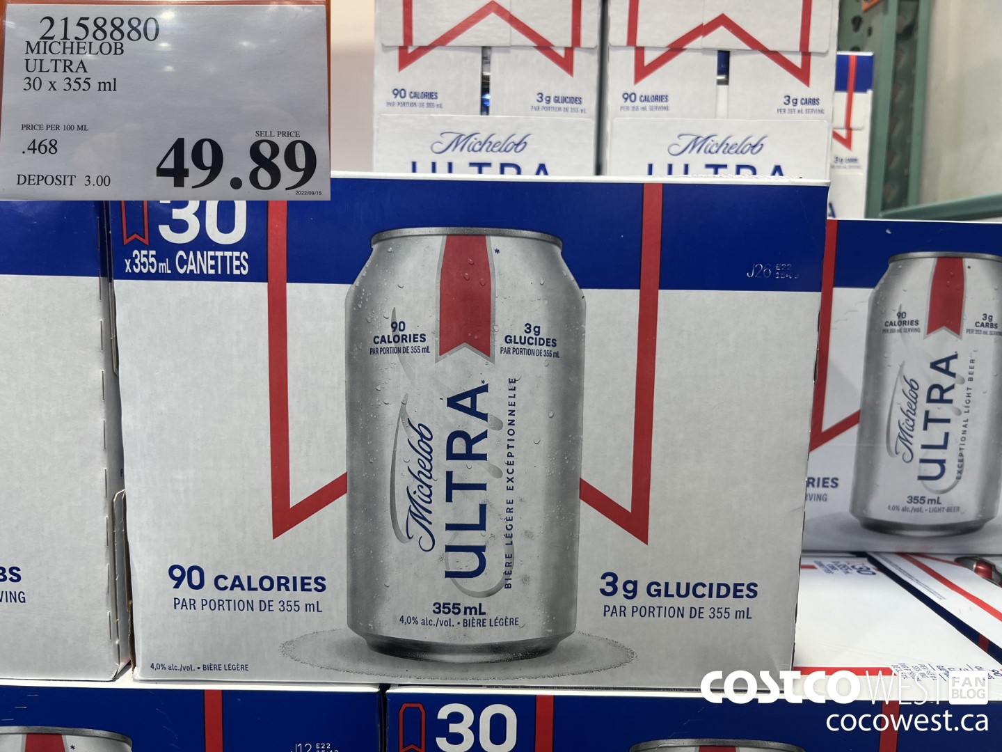 2158880 MICHELOB ULTRA 30 X 355 ML $49.89