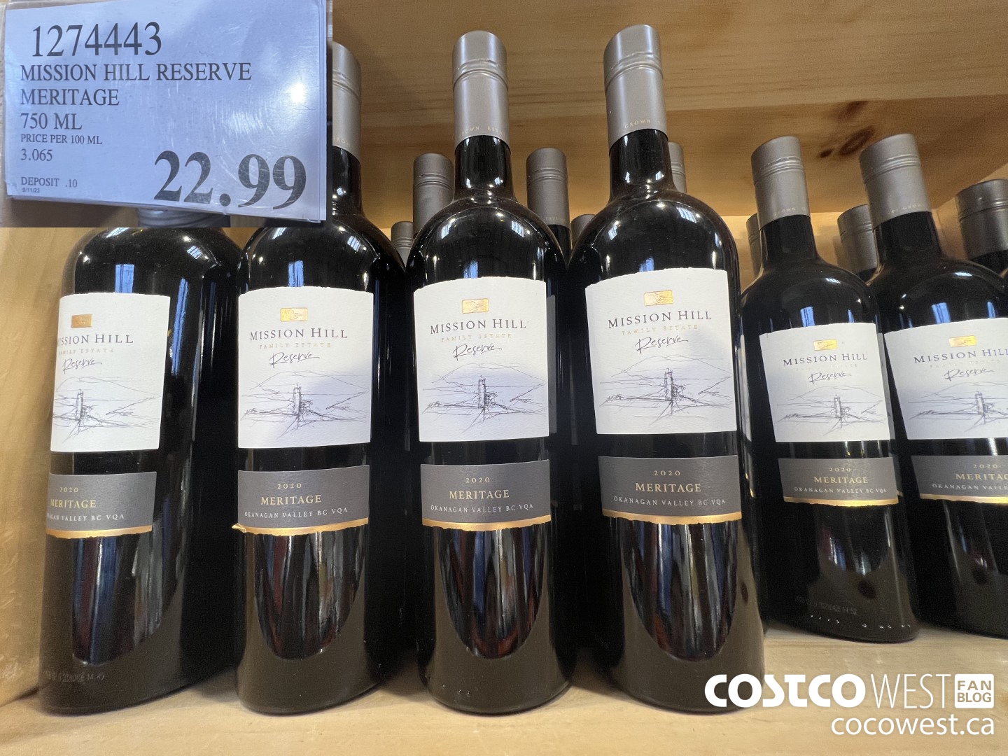 1274443 MISSION HILL RESERVE MERITAGE 750 ML $22.99