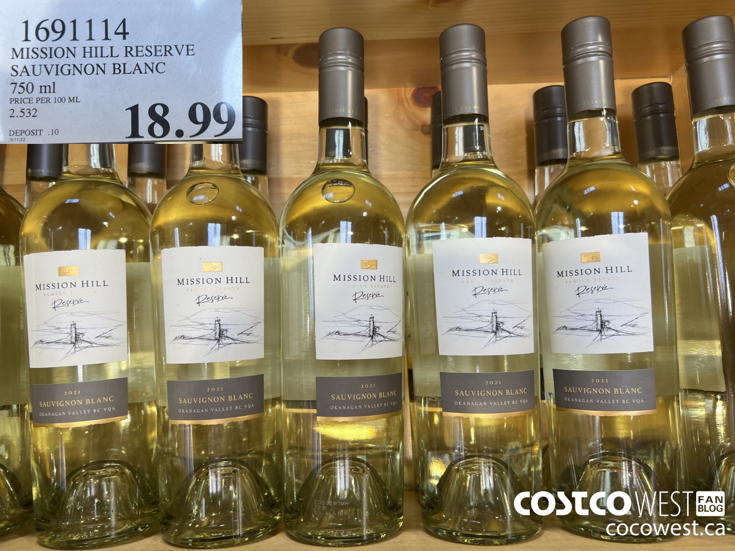 1691114 MISSION HILL RESERVE SAUVIGNON BLANC 750 ML $18.99