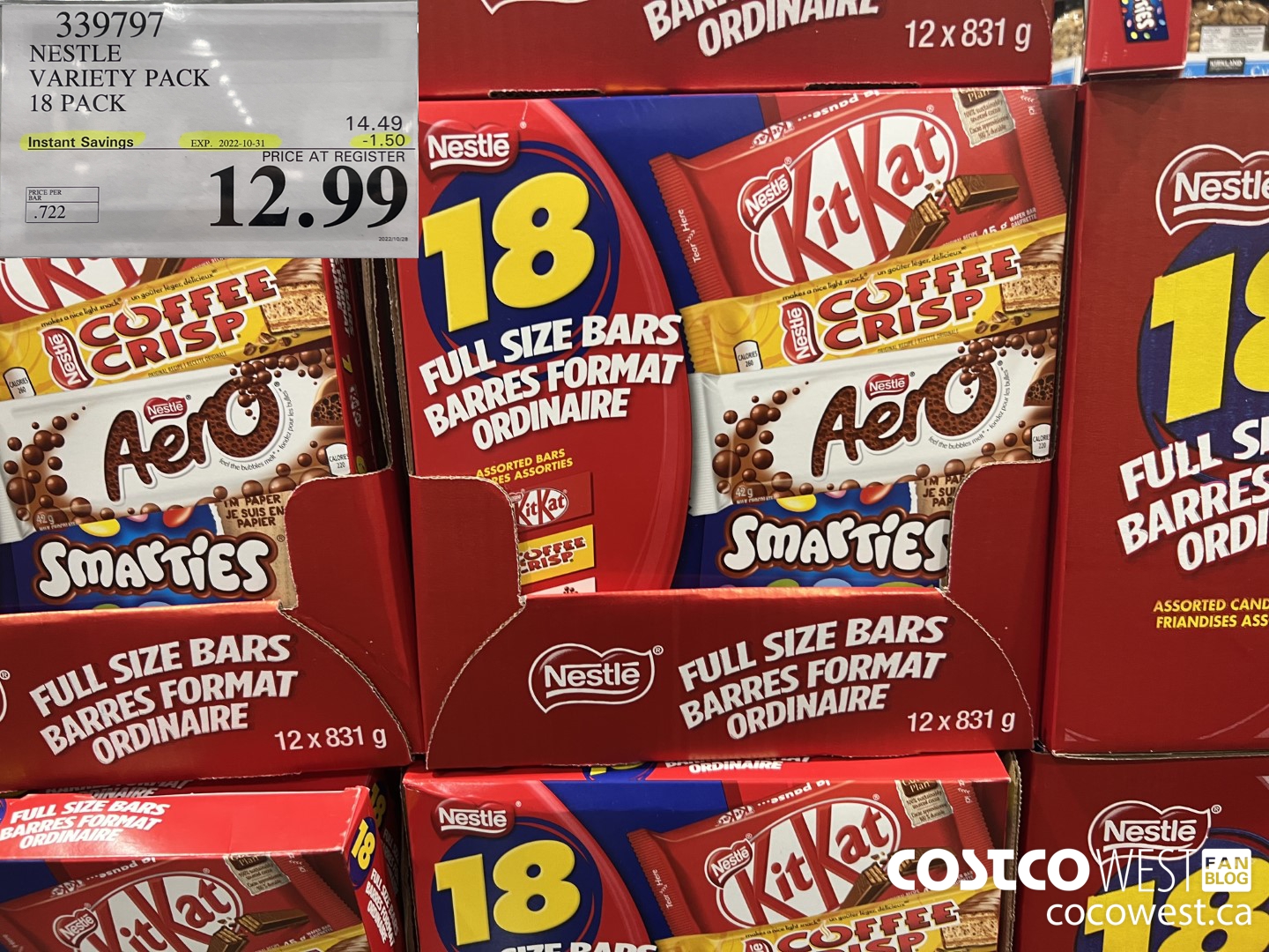 339797 NESTLE VARIETY PACK PACK OF 18 ($1.50 INSTANT SAVINGS EXPIRES ON 2022-10-31) $12.99