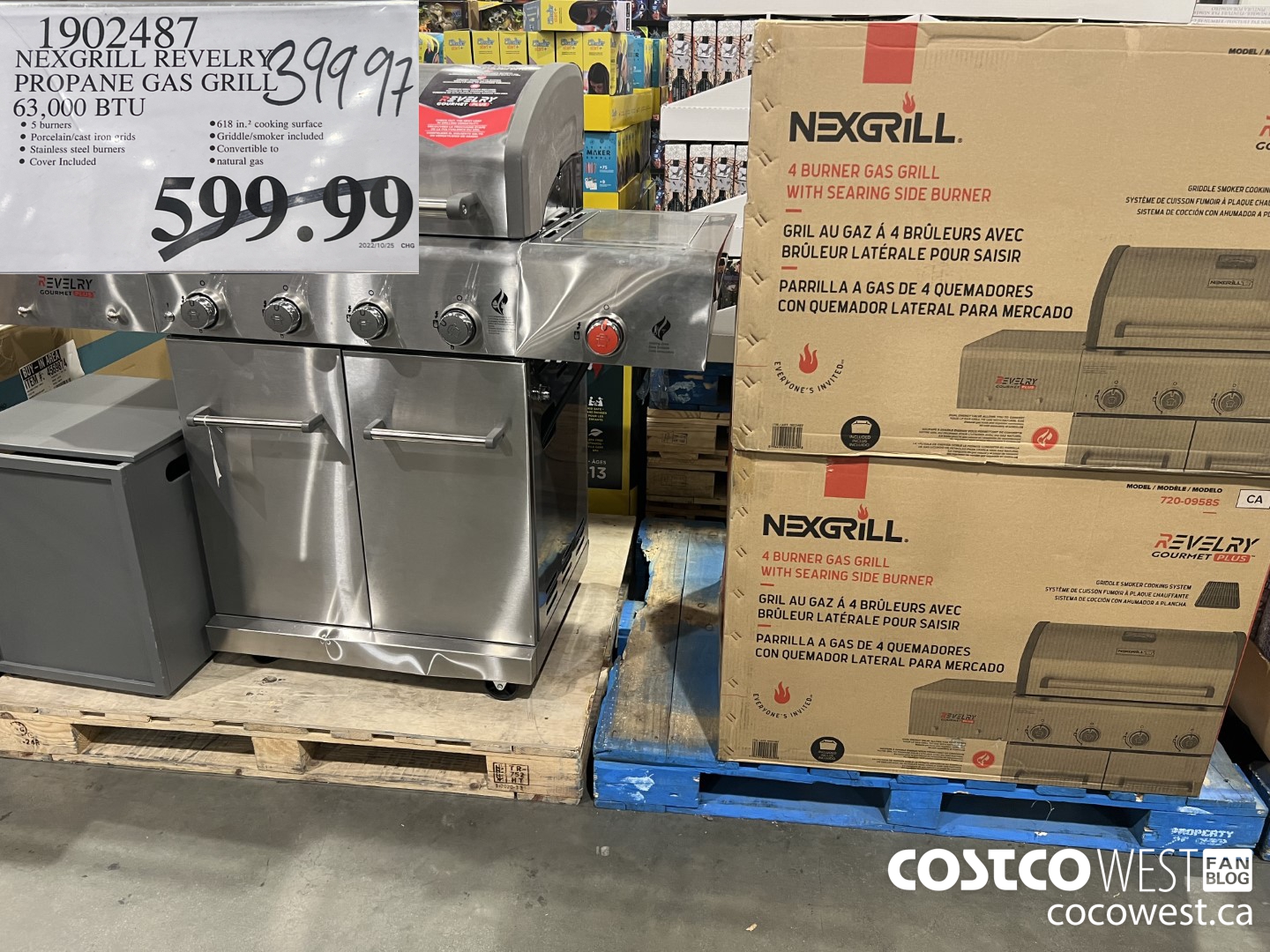 1902487 NEXGRILL REVELRY PROPANE GAS GRILL 63,000 BTU $399.97