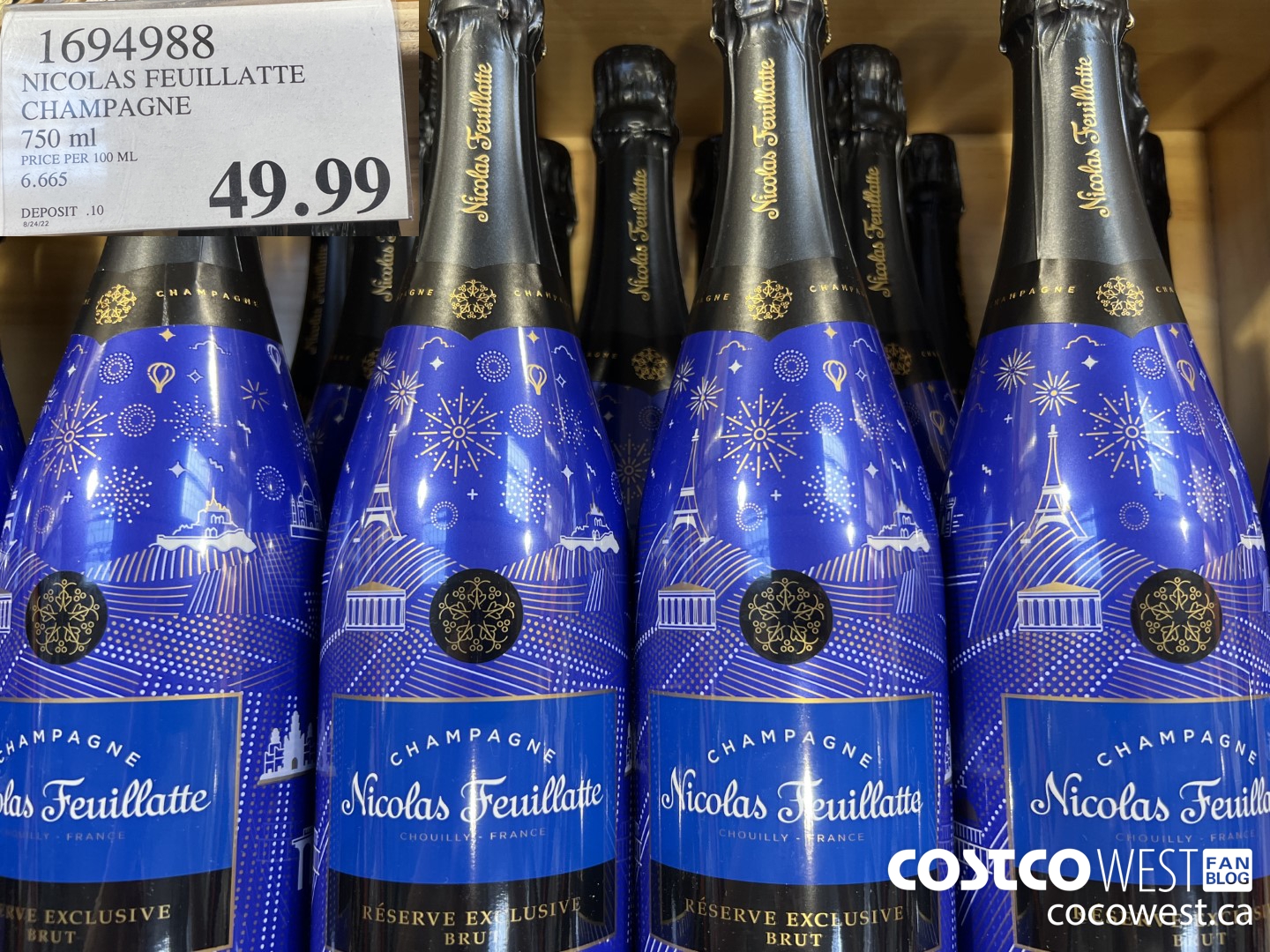 1694988 NICOLAS FEUILLATTE CHAMPAGNE 750 ML $49.99
