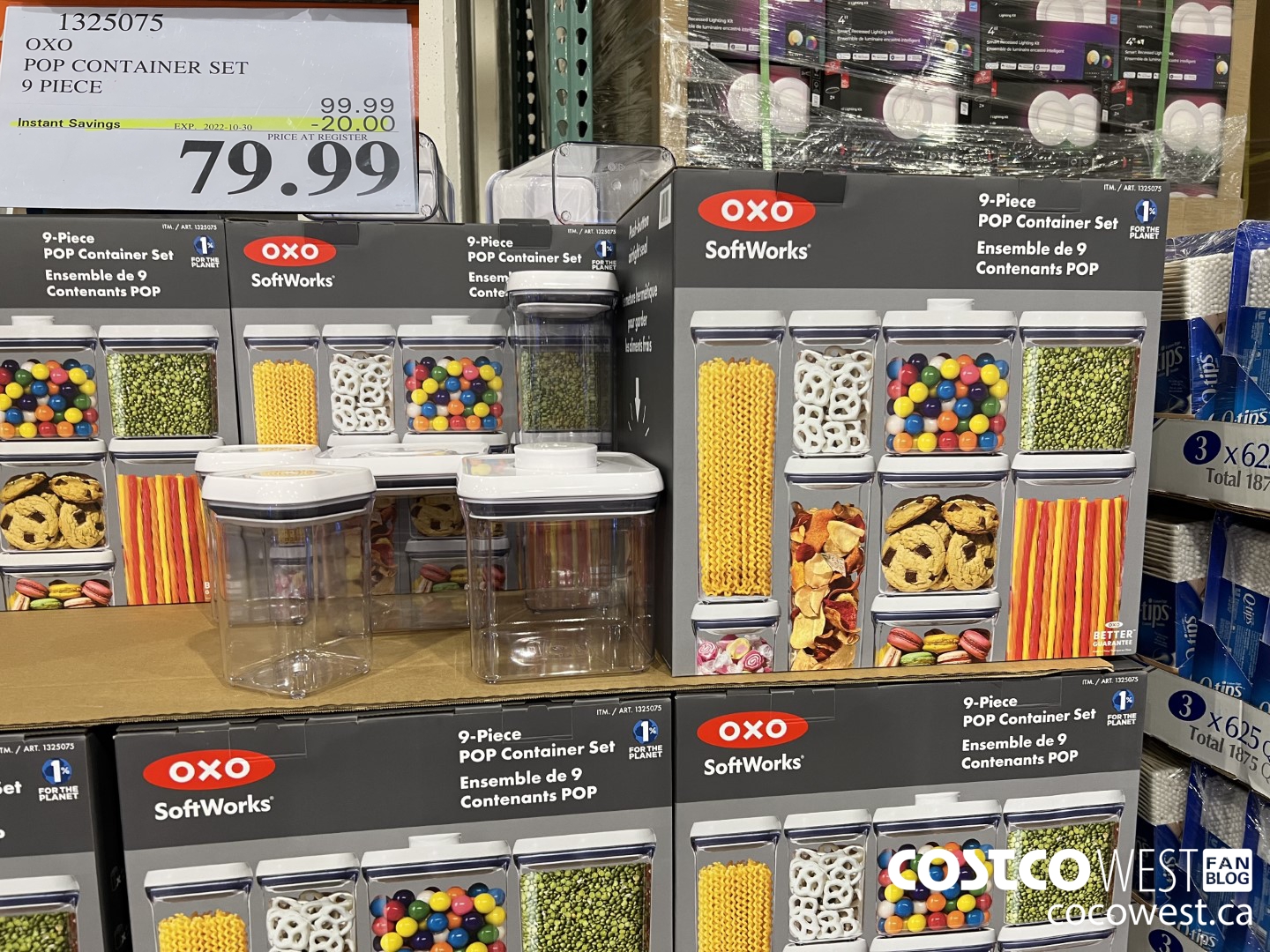 1325075 OXO POP CONTAINER SET 9 PIECE ($20.00 INSTANT SAVINGS EXPIRES ON 2022-10-30) $79.99