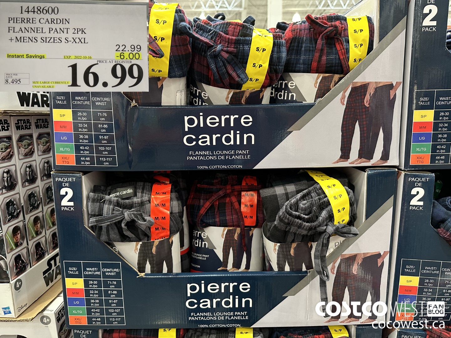 1448600 PIERRE CARDIN FLANNEL PANT 2 PK MENS SIZES M-XXL ($6.00 INSTANT SAVINGS EXPIRES ON 2022-10-16) $16.99