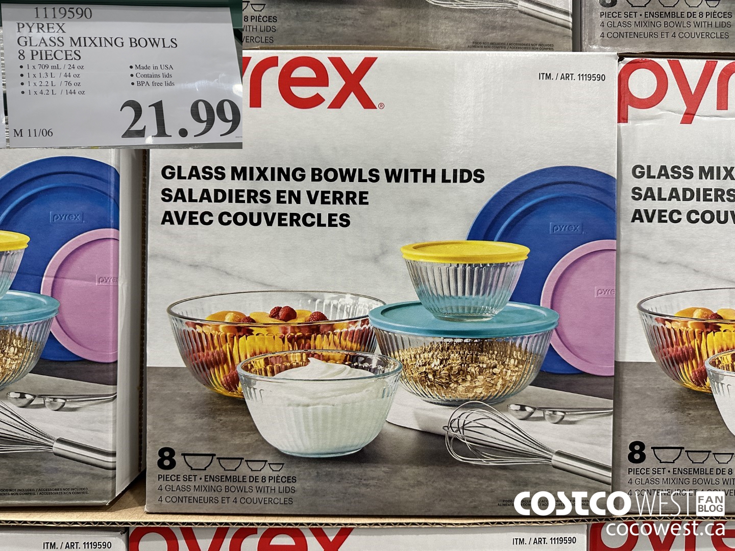 PYREX 3 Piece Glass Measuring Cup Set - Clear NEW IN BOX! # 1615903  AUTHENTIC