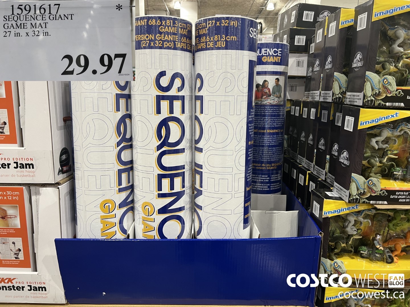 1591617 SEQUENCE GIANT GAME MAT 27 IN. X 32 IN. $29.97