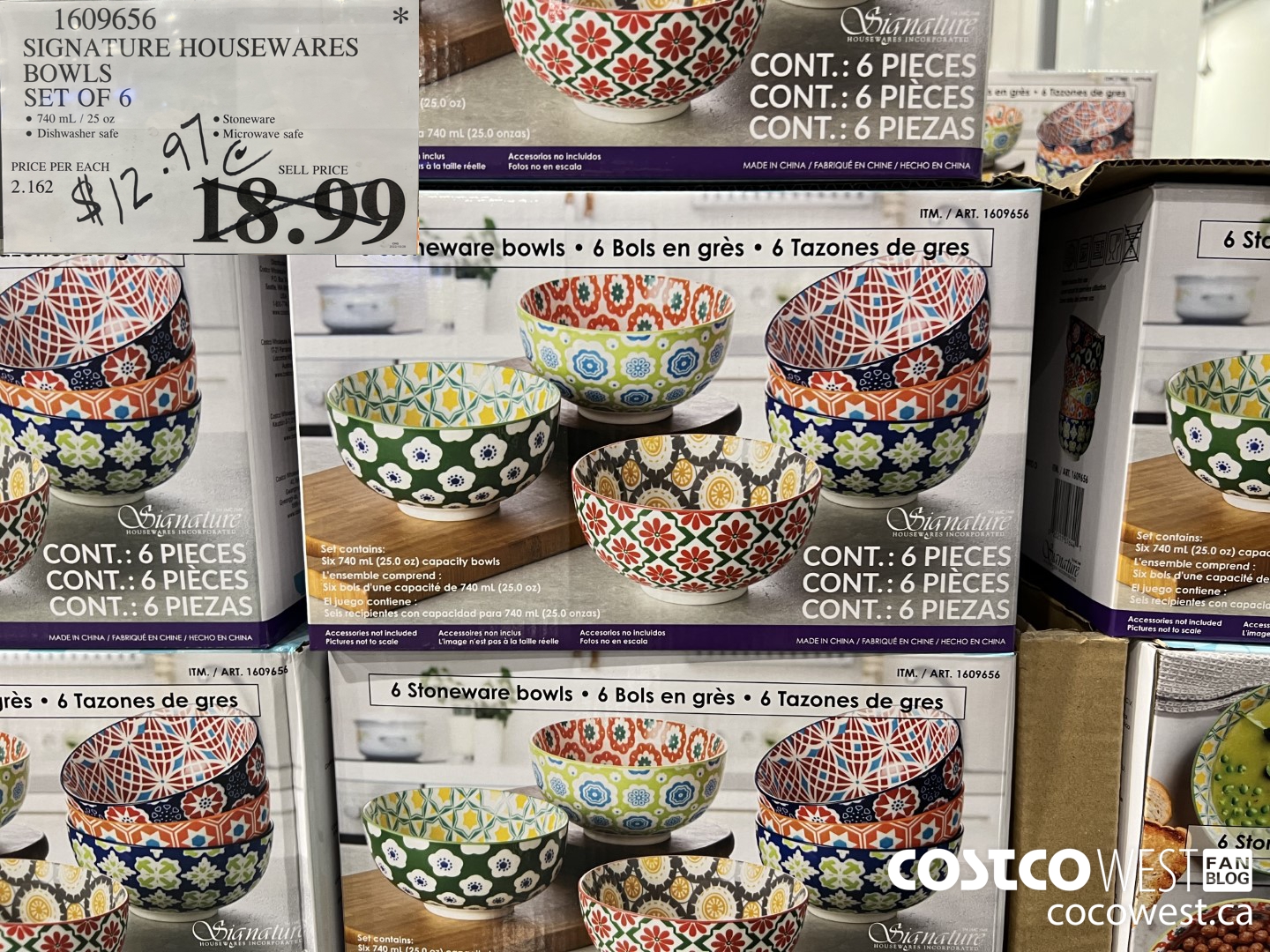 1609656 SIGNATURE HOUSEWARES BOWLS SET OF 6 $12.97