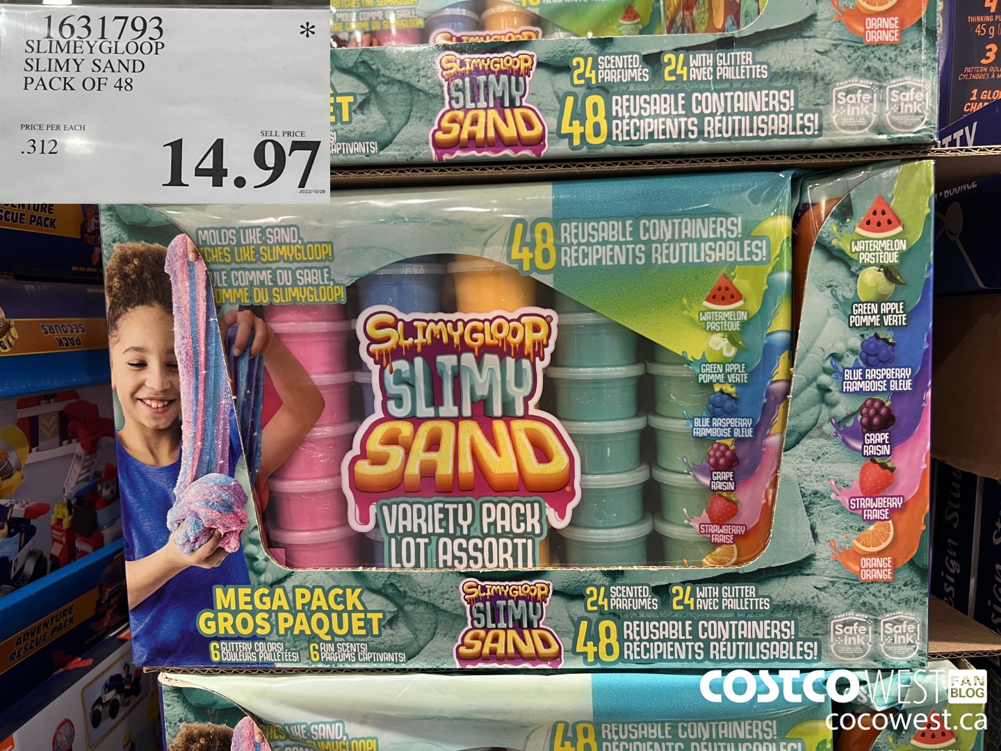 1631793 SLIMEYGLOOP SLIMY SAND PACK OF 48 $14.97