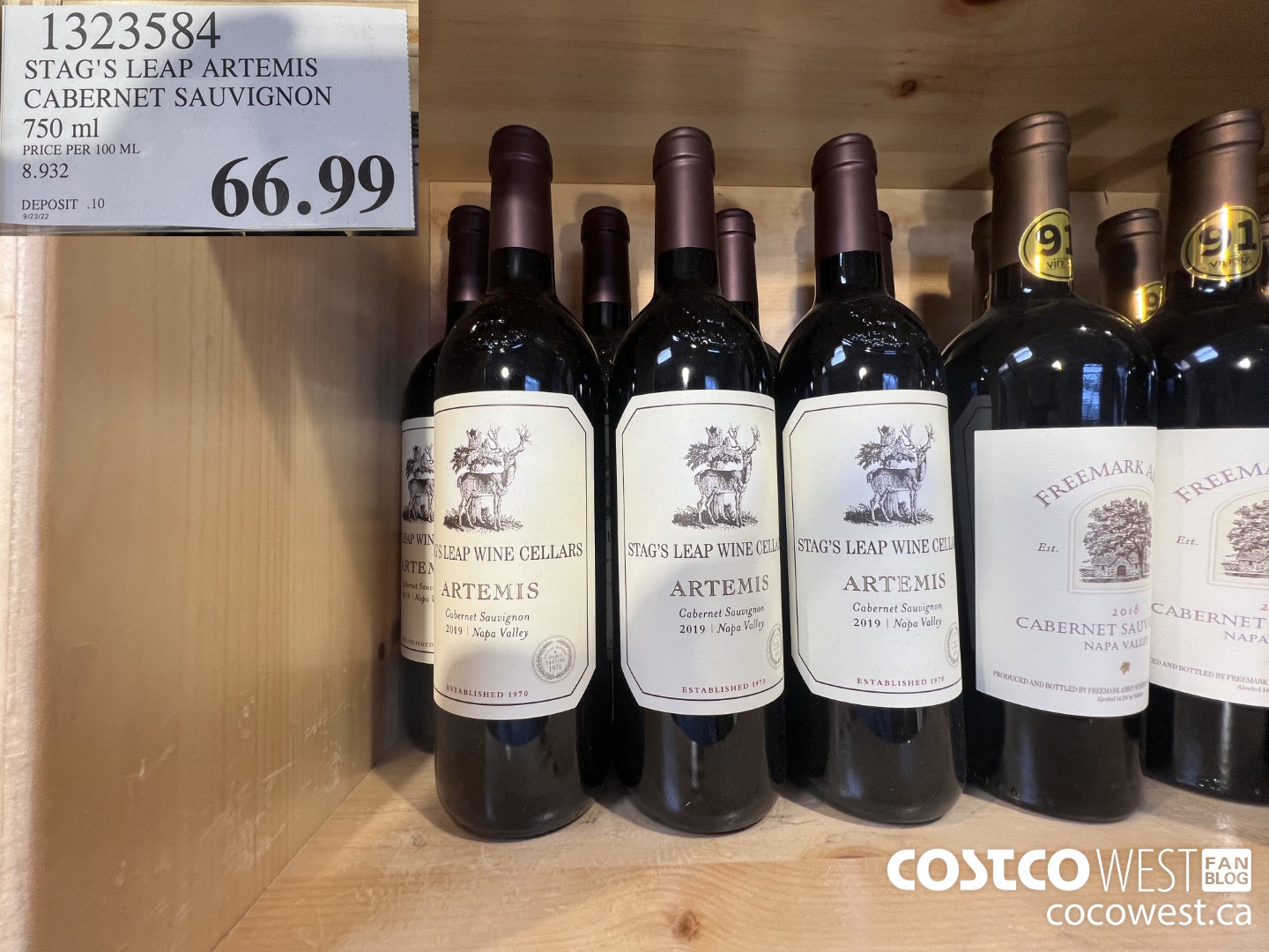 1323584 STAG'S LEAP ARTEMIS CABERNET SAUVIGNON 750 ML $66.99