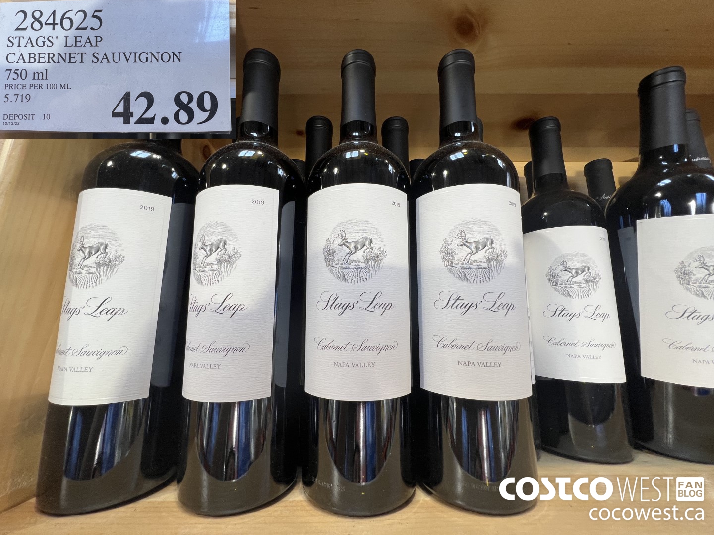 284625 STAG'S LEAP CABERNET SAUVIGNON 750 ML $42.89