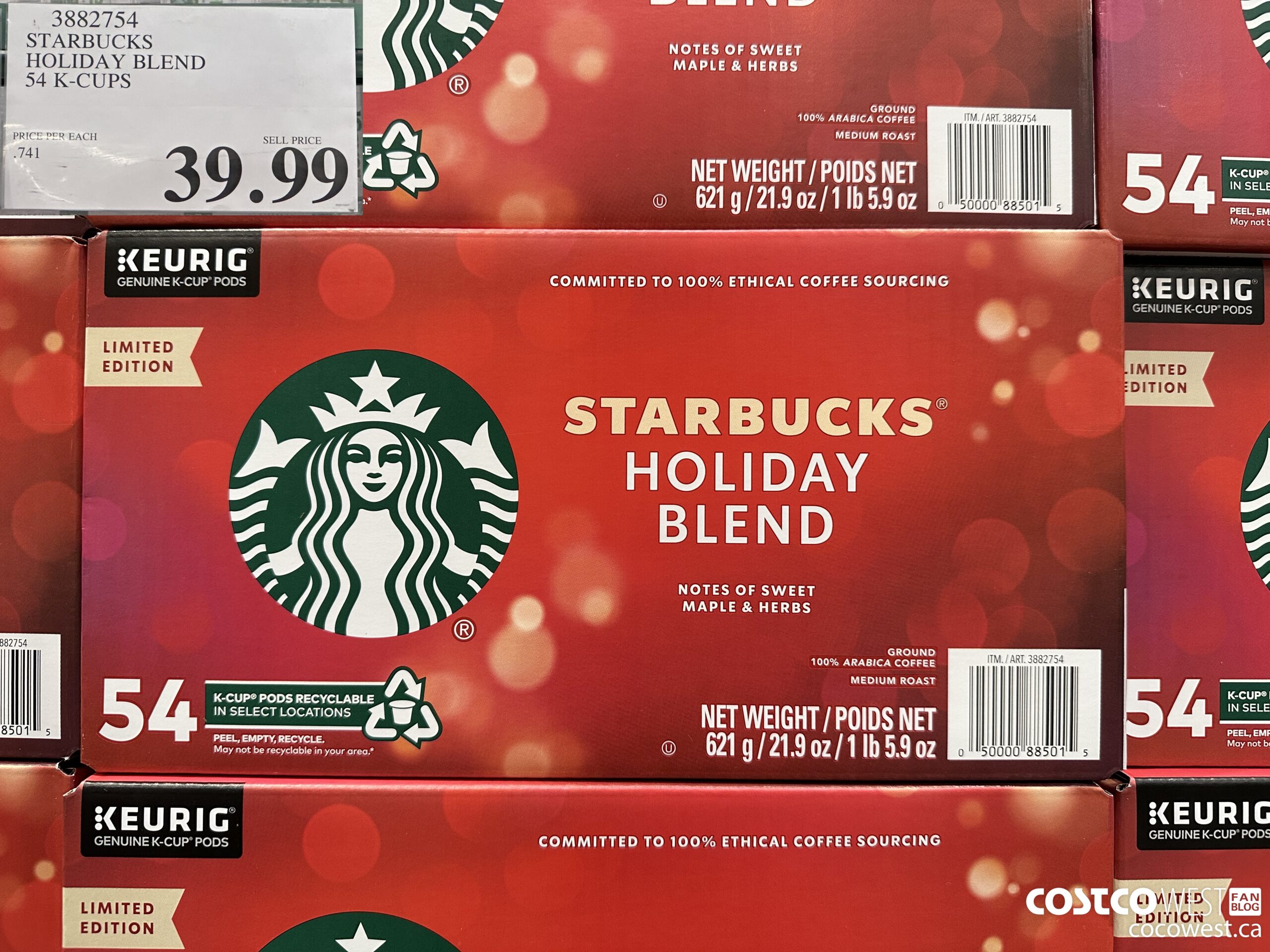 Costco Starbucks Tumbler Holiday Blend Coffee 70g Gift Set, Stainless Steel