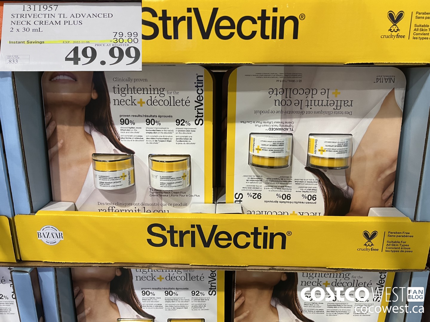 1311957 STRIVECTIN TL ADVANCED NECK CREAM PLUS 2 x 30 mL ($30.00 INSTANT SAVINGS EXPIRES ON 2022-11-06) $49.99